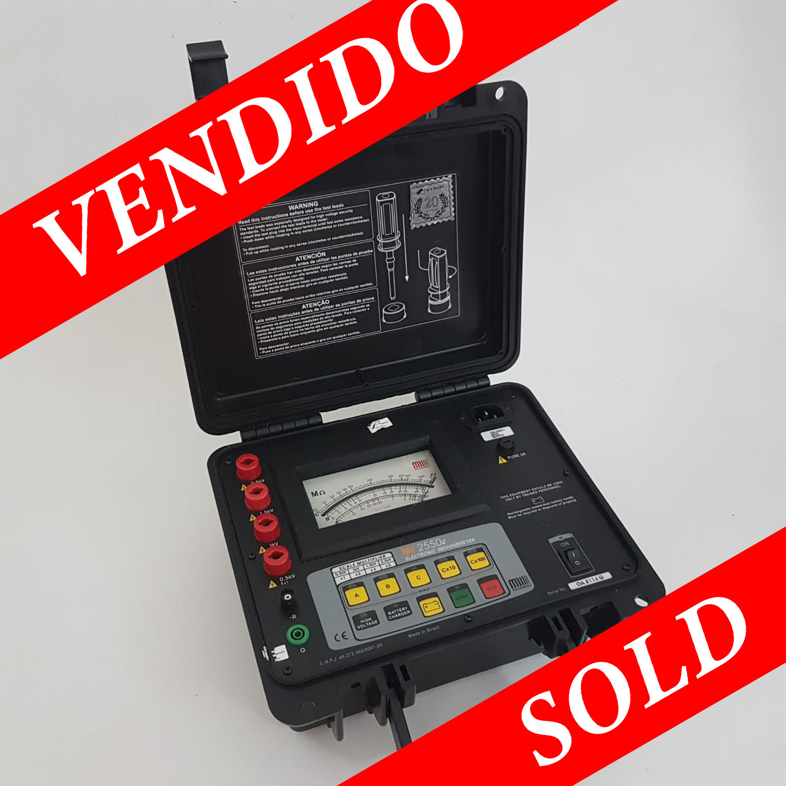 Megôhmetro Analógico MI-2550e - Megabras - Indushop
